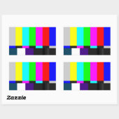 Tv-testscherm Rechthoekige Stickers (Vel)