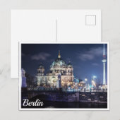 Tv-toren en kathedraal van Berlijn in Berlijn, Dui Briefkaart (Voorkant / Achterkant)