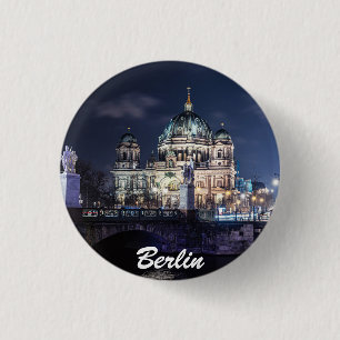 Tv-toren en kathedraal van Berlijn in Berlijn, Dui Ronde Button 3,2 Cm