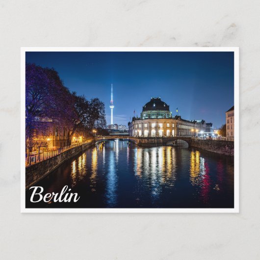 Tv-toren en museumeiland in Berlijn, Duitsland Briefkaart (Voorkant)