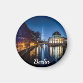Tv-toren en museumeiland in Berlijn, Duitsland Magneet (Voorkant)
