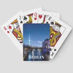 Tv-toren en museumeiland in Berlijn, Duitsland Pokerkaarten