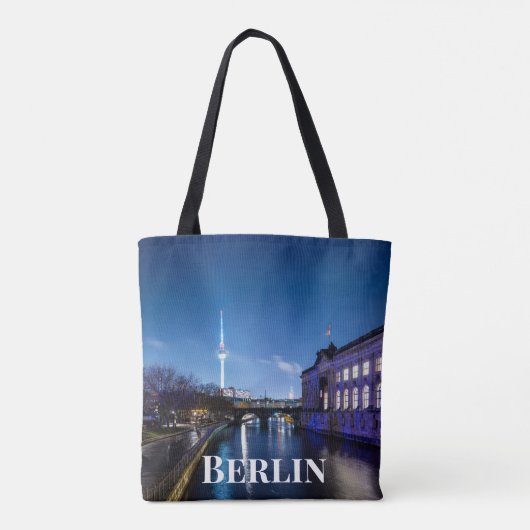 Tv-toren en museumeiland in Berlijn, Duitsland Tote Bag (Achterkant)