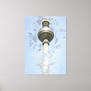 TV-toren Fernsehturm Berlijn, Duitsland Canvas Afdruk