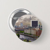 Tv Tower (Fernsehturm), Berlijn, panoramisch (tv11 Ronde Button 5,7 Cm (Voorkant /achterkant)