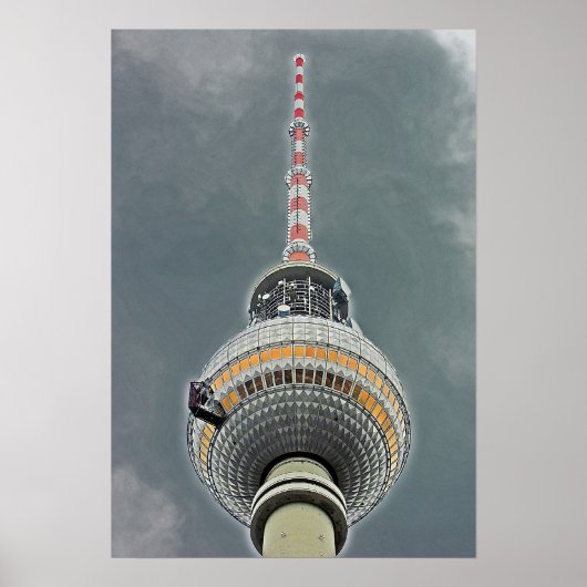 Tv Tower (Fernsehturm), Berlijn (tv2) Poster (Voorkant)