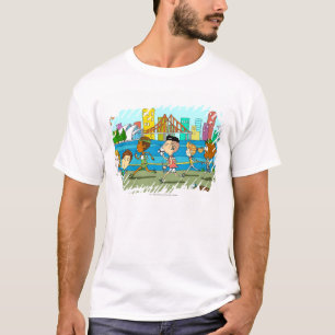 Tv-verslaggevers met mikken op sportweddenschappen t-shirt