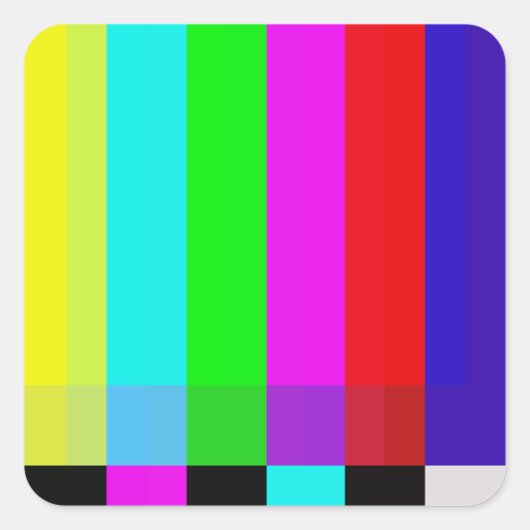 Tv Vierkante Sticker (Voorkant)