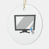 Tv voor flatscreen keramisch ornament (Links)