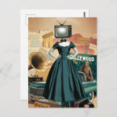 tv-vrouw briefkaart (Voorkant / Achterkant)