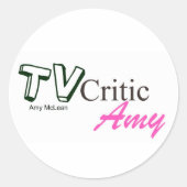 TVCriticAmy logo stickers (Voorkant)