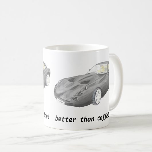 TVR Toscaanse auto-mok, beter dan cafeïne Koffiemok (Voorkant rechts)