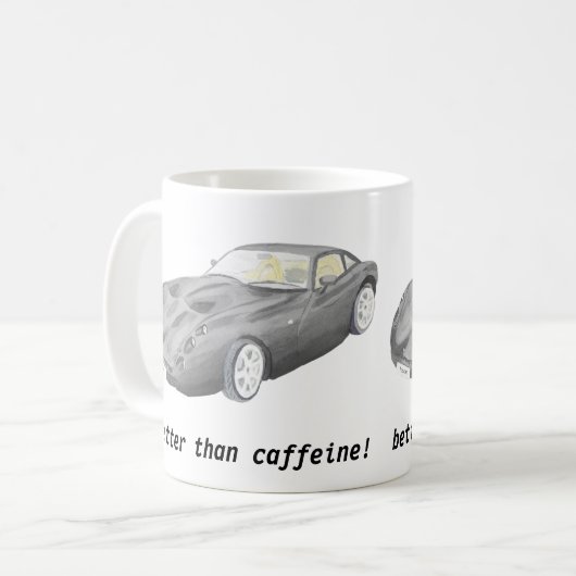 TVR Toscaanse auto-mok, beter dan cafeïne Koffiemok (Voorkant links)