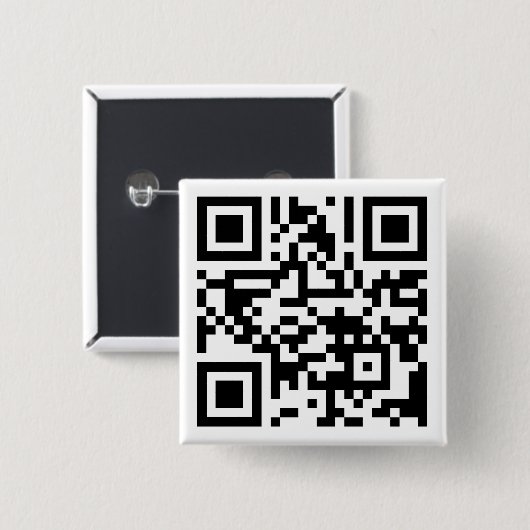 TVU QR-code naar website Vierkante Button 5,1 Cm (Voorkant /achterkant)