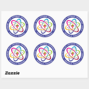 TVUc-atoom gedeelde waarden Ronde Sticker