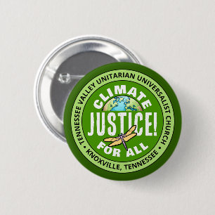 TVUC Klimaatrechtvaardigheid! Voor iedereen Ronde Button 5,7 Cm