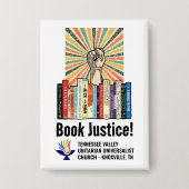 TVUUC - Boek Gerechtigheid! Button (Voorkant)