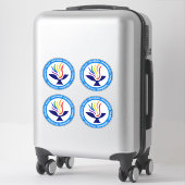 TVUUC Chalice Logo Medium Blue Circle Sticker (Koffer)