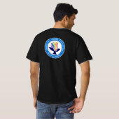 TVUUC Chalice Logo Medium Blue Circle T-shirt (Achterkant volledig)