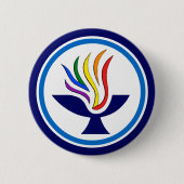 TVUUC Chalice Logo Ronde Button 5,7 Cm (Voorkant)