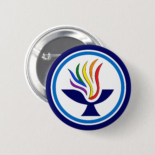 TVUUC Chalice Logo Ronde Button 5,7 Cm (Voorkant /achterkant)