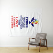 TVUUC Chalice Logo Symbool, Liefde is de Geest Wandkleed (In Situ (horizontaal))