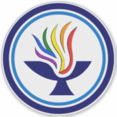 TVUUC Flaming Chalice Logo. Sticker (Voorkant)