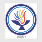 TVUUC Flaming Chalice Logo. Sticker (Vel)