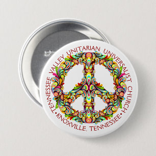 TVUUC, mooi vredessymbool Ronde Button 7,6 Cm