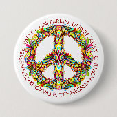 TVUUC, mooi vredessymbool Ronde Button 7,6 Cm (Voorkant)