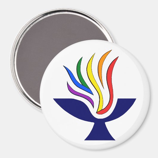 TVUUC Symbool Vlammende Kelk Logo Magneet (Voorkant / Achterkant)