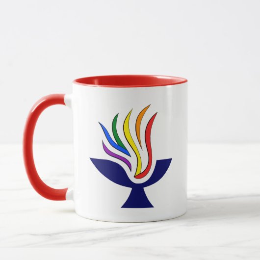 TVUUC Symbool Vlammende Kelk Logo Mok (Links)