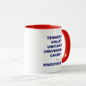 TVUUC Symbool Vlammende Kelk Logo Mok (Voorkant rechts)