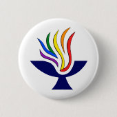 TVUUC Symbool Vlammende Kelk Logo Ronde Button 5,7 Cm (Voorkant)