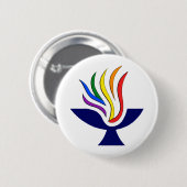 TVUUC Symbool Vlammende Kelk Logo Ronde Button 5,7 Cm (Voorkant /achterkant)