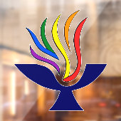 TVUUC Vlammende Kelk Logo Window Cling Raamsticker (Vel 2)