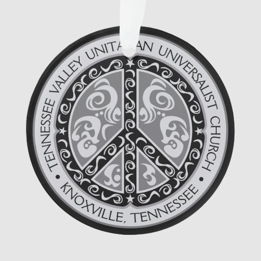 TVUUC Vredesbord Auto Spiegel Hangen Ornament (voorkant)