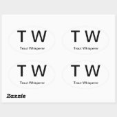 TW, forel fluisteraar Ovale Sticker (Vel)
