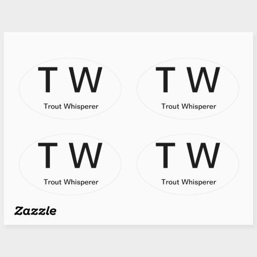 TW, forel fluisteraar Ovale Sticker (Vel)