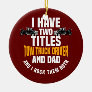 Tw Truck Driver Dad Vehicle Operator Wrecker Keramisch Ornament