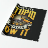 TW-vrachtwagenchauffeur kan niet stuiteren, maar k Cadeaupapier (Uitgerold)