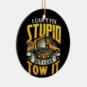 TW-vrachtwagenchauffeur kan niet stuiteren, maar k Keramisch Ornament (Rechts)