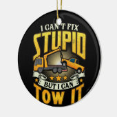 TW-vrachtwagenchauffeur kan niet stuiteren, maar k Keramisch Ornament (Links)