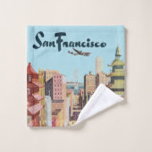 TWA San Francisco Poster chromolithografie kunst Bad Handdoek (Wasdoekje)