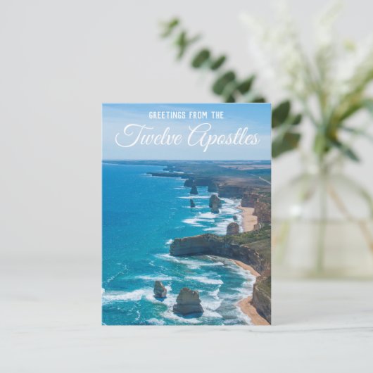 Twaalf Apostelen Great Ocean Road Lucht Luchtfoto Briefkaart (Staand voorkant)