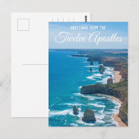 Twaalf Apostelen Great Ocean Road Lucht Luchtfoto Briefkaart (Voorkant / Achterkant)
