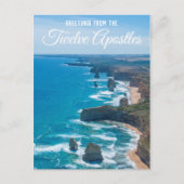 Twaalf Apostelen Great Ocean Road Lucht Luchtfoto Briefkaart (Voorkant)