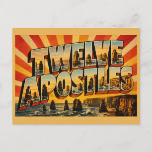 Twaalf Apostelen VIC Vintage Reis Kunst Briefkaart