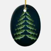 Twaalf bedden van kerstovalen keramisch ornament (Voorkant)