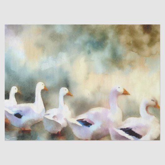 Twaalf dagen kerst: a-leggen van ganzen, a), tissuepapier (Voorkant)